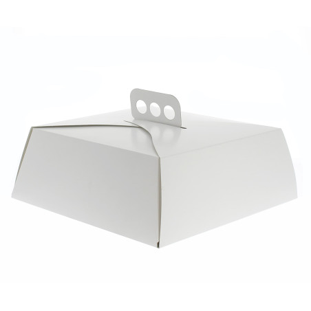 Boîte en Carton Blanc Tarte Carrée 30,5x30,5x10 cm (50 Utés)