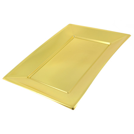 Plateau Plastique Doré rectang. 330x 225mm (2 Utés)