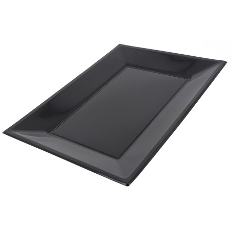 Plateau Plastique Noir rectang. 330x 225mm (3 Unités)