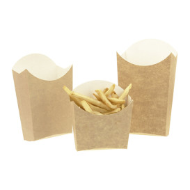 Etui à Frites Kraft Petit 8,2x2,2x9cm (25 Unités)