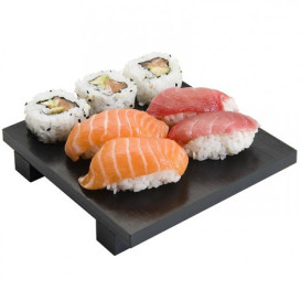 Base en Bambou Noir pour Sushi 15x15x2,5cm (1 Uté)