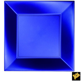 Assiette Plastique Réutilisable Plate Bleu Pearl PP 290mm (144 Utés)