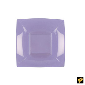 Assiette Plastique Réutilisable Creuse Lilas PP 180mm (25 Utés)