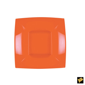 Assiette Plastique Réutilisable Creuse Orange PP 180mm (300 Utés)