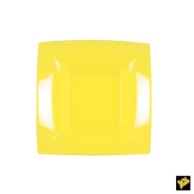 Assiette Plastique Réutilisable Creuse Jaune PP 180mm (300 Utés)