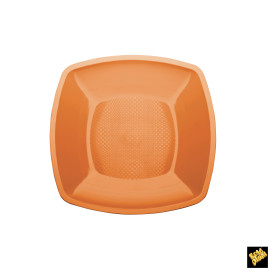 Assiette Plastique Réutilisable Plate Orange  PP 230mm (25 Utés)