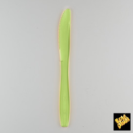 Couteau Plastique PS Premium Vert Citron 190mm (50 Utés)