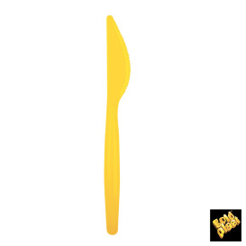 couteau Plastique Easy  jaune 185mm (20 Unités)