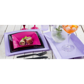 Assiette Plastique Réutilisable Plate Noir PP 180mm (25 Utés)