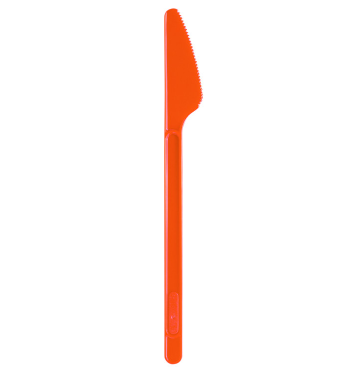 Couteau Plastique Orangé PS 175mm (600 Unités)