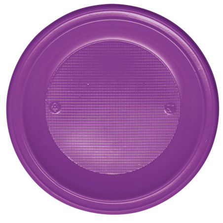 Assiette Plastique PS Creuse Violette Ø220mm (600 Unités)