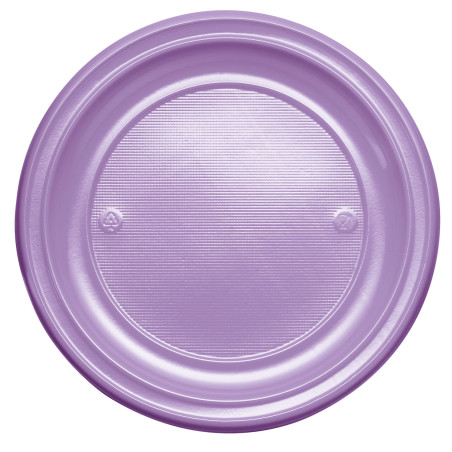 Assiette Plastique PS Plate Lilas Ø220mm (780 Unités)