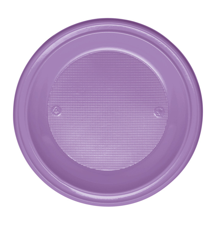 Assiette Plastique Fond Violette PS 220mm (600 Unités)