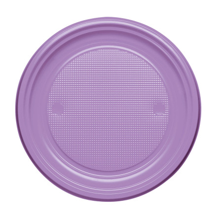 Assiette Plastique PS Plate Lilas Ø170mm (1100 Unités)