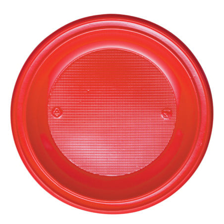 Assiette Plastique PS Creuse Rouge Ø220mm (600 Unités)