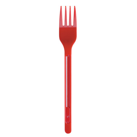 Fourchette Plastique PS Rouge 165mm (600 Unités)