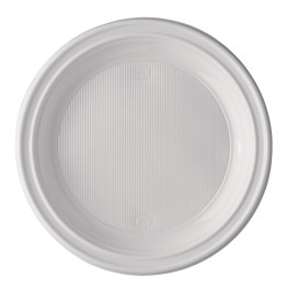 Assiette Plastique PS Plate Blanche 205mm (1.000 Unités)