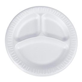 Assiette Thermique FOAM "Quiet Classic" 3 C. Stratifié Blanc Ø230mm (500 Unités)