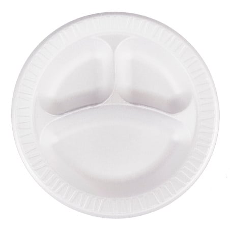 Assiette Thermique FOAM "Quiet Classic" 3 C. Stratifié Blanc Ø26cm (125 Unités)