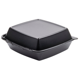 Boîte en FOAM LunchBox 3C. Noir 210x200mm (100 Utes)