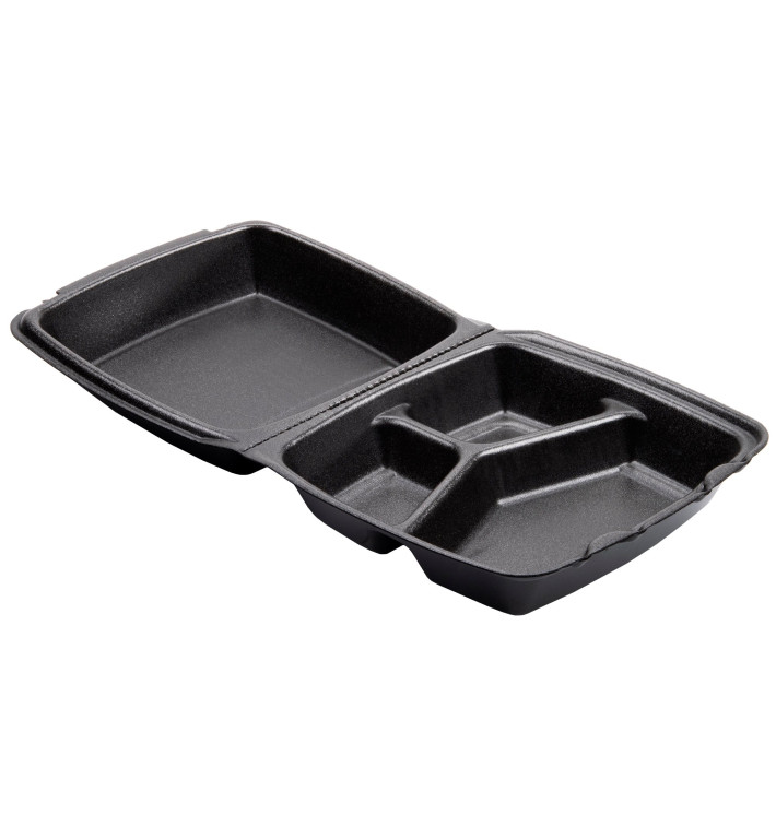 Boîte en FOAM LunchBox 3C. Noir 210x200mm (100 Utes)