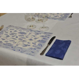 Set de Table 30x40 "Fruits de Mer" Bleu 50g (500 Utés)