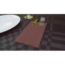 Serviette Kangourou en Airlaid Marron 40x40cm (480 Unités)