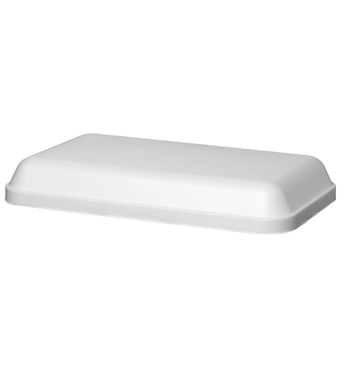 Couvercle pour Barquette Rectangulaire Foam Blanc 970ml (200 Unités)