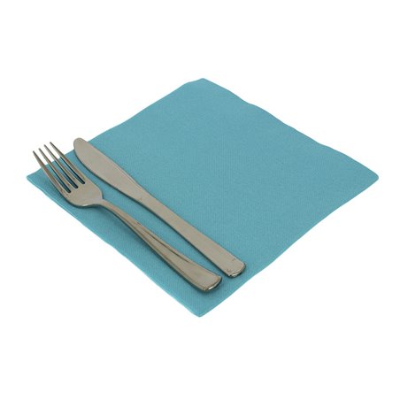 Serviette en Papier Molleton 40 x 40 cm - Couleur Turquoise 