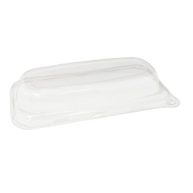 Couvercle Plastique pour Plateau Canne à Sucre 20x10cm (50 Utés)