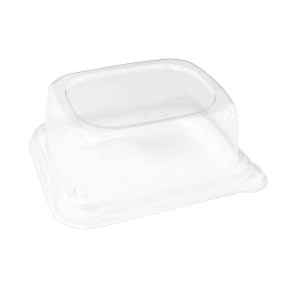 Couvercle PET pour Plateau Canne à Sucre 14x14cm (300 Utés)