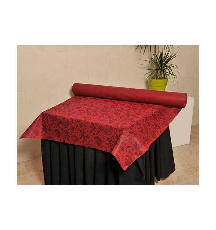 Nappe Rouleau PP Non Tissé Bordeaux "Cachemire" 1,2x48m 50g (6 Utés)