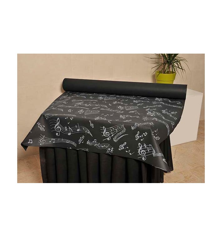 Nappe Rouleau PP Non Tissé Noir "Musical" 1,2x50m 50g (1 Uté)