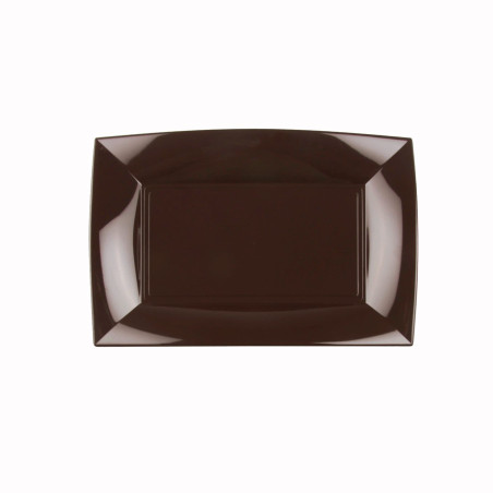 Plateau Plastique Marron Nice PP 280x190mm (240 Utés)