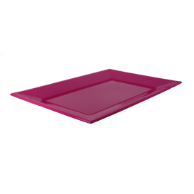 Plateau Plastique Fuchsia Rectang. 330x225mm (25 Utés)