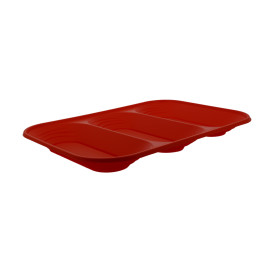 Plateau Plastique PP "X-Table" 3C Rouge 330x230mm (2 Utés)