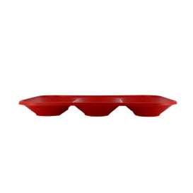 Plateau Plastique PP "X-Table" 3C Rouge 330x230mm (2 Utés)