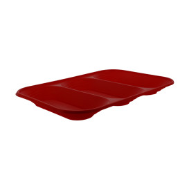 Plateau Plastique PP "X-Table" 3C Rouge 330x230mm (30 Utés)