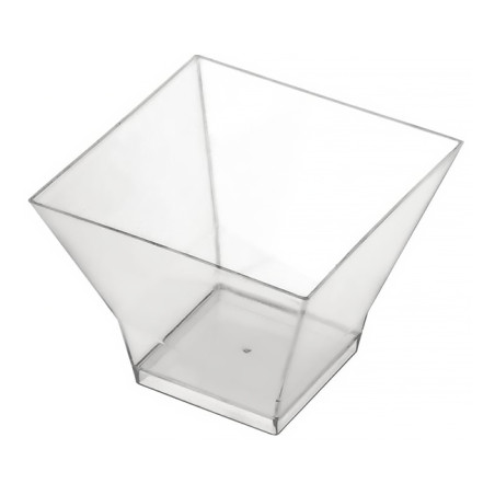 Verrine Dégustation Réutilisable PS Pagode Medium Transp. 200ml 8x8cm (240 Utés)