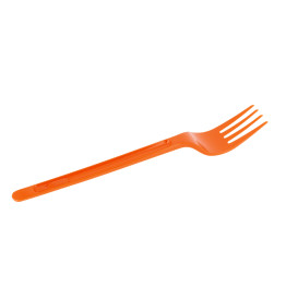 Fourchette Plastique PS Orangé 175mm (600 Unités)