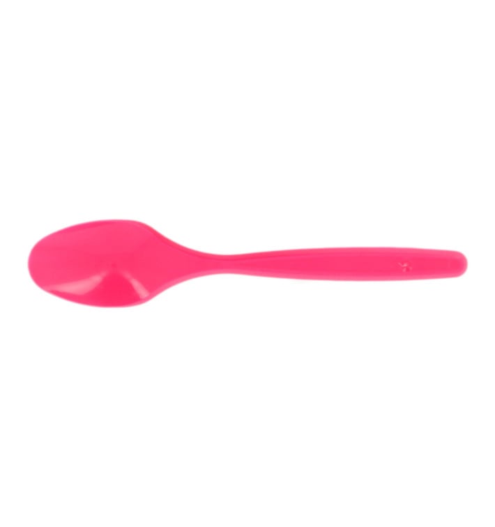 Petite Cuillère Plastique PS Fuchsia 120mm (1200 Unités)