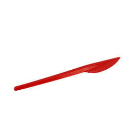 Couteau Plastique PS Rouge 165mm (600 Unités)