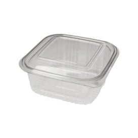 Coque Carrée avec charnière PET 500ml (900 Utés)