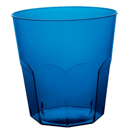 Verre Plastique Cocktail Bleu Transp. PS Ø73mm 220ml (1000 Utés)