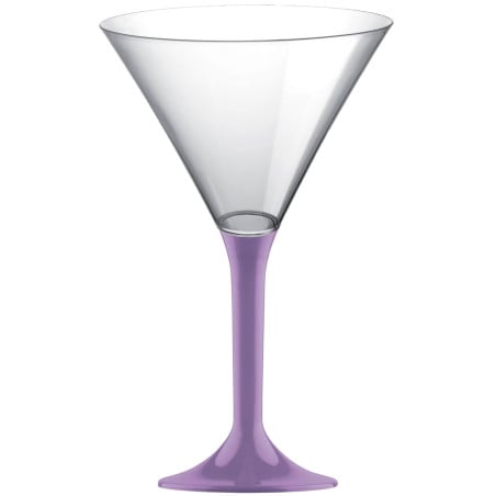 Flûte Plastique Cocktail Pied lilas185ml 2P (200 Utés)