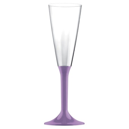 Flûte Champagne Plastique Pied Lilas 160ml 2P (20 Utés)