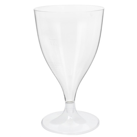 Verre à Vin Réutilisable PS Cristal Pied Transparent 200ml 2P (20 Utés)