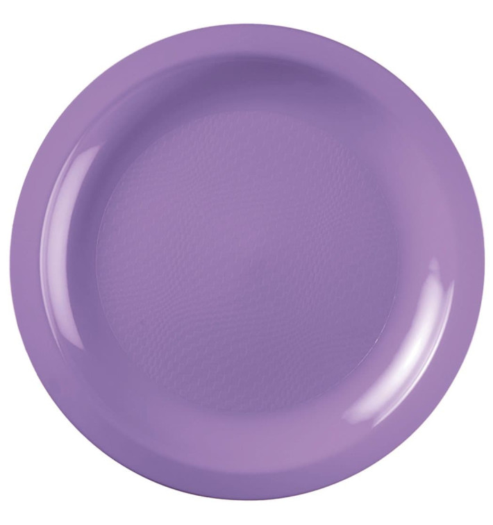 Assiette Plastique Réutilisable Plate Lilas PP Ø220mm (50 Utés)