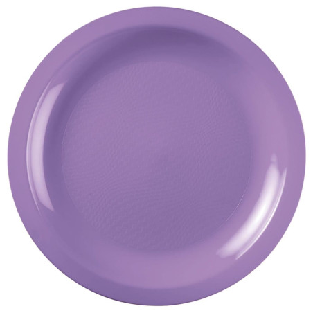 Assiette Plastique Réutilisable Plate Lilas PP Ø220mm (50 Utés)