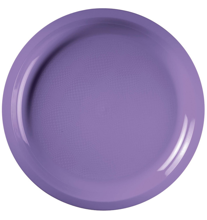 Assiette Plastique Réutilisable Lilas PP Ø290mm (25 Utés)